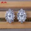 Aretes europeos y americanos con incrustaciones de cristal de circonita AAA, pendientes chapados en platino, combinan con todo, directo de fábrica, regalos para niñas