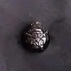 Acessórios de Joias Esculpidos em Obsidiana Negra Natural Pixiu Furo Reto Pulseira DIY Cristal com Obsidiana Colorida Pequeno Pixiu