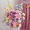 Juego de Flores Artificiales para Mesita de Noche de Boda, Arreglo para Mueble de TV de Sala de Estar de Boda, Arreglo Floral, Fábrica de Decoración Floral de Boda para Dormitorio
