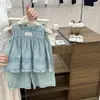 Conjunto de Mezclilla para Niña 2026 Verano Nuevo Estilo Bebé Niña Lavado Suave Mezclilla Sin Mangas Top Pantalones Casuales Conjunto de Dos Piezas