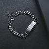 Versión coreana de Dadongmen letra de viento frío plaza marca pulsera moda hombres y mujeres simple inglés titanio acero pulsera joyería al por mayor