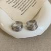 Lujo Ligero Combinable Multicapa Zirconia Círculo Metal Hebilla de Oreja Nicho para Mujer Moda de Alta Gama Elegantes Aretes de Pendientes para Viajeras