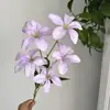 Orquídea Chama Artificial 3D Parede de Fundo Arranjo de Flores Decoração Casamento Roxo Bauhinia Orquídea Chama Flores Artificiais Falsas