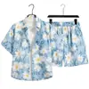 Traje de Desempeño para Jardín de Infantes Estilo Étnico Dai Ropa Familiar Camisa Floral para Hombre y Mujer Manga Corta Retro Hawaiano Ropa Infantil Tendencia