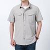 Camisa de manga corta de secado rápido para hombre, personalizada, transpirable para exteriores, multibolsillos, holgada, táctica, de trabajo, fabricante
