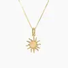 Amazon Europeu e Americano joias simples moda girassol liga colar feminino temperamento deus do sol pingente atacado