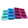 Molde de sabão de silicone artesanal quente transfronteiriço de 6 peças, novo padrão, molde de sabão, molde de sabão a frio, molde de bolo, vendas diretas da fábrica