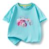 Camiseta Infantil de Algodão com Gola Redonda e Manga Curta Estampada de Pônei Roupa de Bebê Camiseta de Algodão para Meninas Comércio Exterior