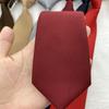 Camisa Básica Estilo Universitario Jk Original Sarga Color Sólido Corbata Libre Para Estudiantes Todas las Combinaciones Vino Café