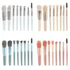 Nuevos 8 Pinceles para Ojos, Pinceles para Polvos Sueltos, Juegos de Brochas de Maquillaje, Pinceles para Sombras de Ojos, Brochas de Maquillaje, Set Completo de Herramientas de Belleza para Principiantes