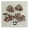 Bolsa de Dibujos Animados de Invierno para Niños Forrada de Felpa para Dedos Espesa Guantes y Bufanda Calentadores de Cuello para Niños y Niñas Guantes Resistentes al Frío para Exteriores