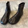 Botines Nuevos de Otoño 2026 para Mujer de Corte Ajustado con Punta Dividida, Suela Suave, Tacón Bajo, Cierre de Cremallera Trasera, Botines Cortos, Modernos y Versátiles