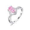 High-end 925 prata esterlina 1.5ct Flor de Gelo corte gota-em forma de anel feminino tesouro de cor de alto sentido 6*9 anéis de diamante de alto carbono ins