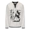 Sudadera de Manga Larga con Diseño Personalizado Estilo Ins Color Contrastante Retro para Hombre Versátil Americana Holgada Falsa de Dos Piezas Moderna Negra