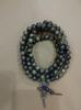 Pulsera de sándalo verde unisex pulsera de cuentas collar de juego de texto doble uso joyería antigua madera natural fragante 108 8mm