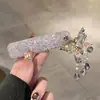 Pasador para Mujer con Pedrería de Cristal, Pinza para Flequillo con Borla y Mariposa, Súper Estilo de Hada, Accesorio para el Cabello de Lujo Ligero para Recoger el Cabello Suelto