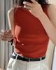"Estilo Privado" Verano Nuevo Estilo Coreano Chaleco de Canalé Perezoso Forma de I Ajustado Adelgazante Elástico Sin Mangas para Mujer