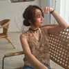 Blusa de Crochê de Verão Estilo Oodt Vazada Versátil Estilo Férias Francesas Slim Fit Solta Sem Mangas Regata