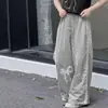 Pantalones Anchos Casuales de Tiro Alto Sueltos con Estampado de Moños de Niña Dulce y Picante, Empalme de Encaje, Transfronterizos 2026 en Stock