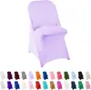 Funda para Silla Plegable Antideslizante de Color Sólido a Prueba de Polvo de Hotel Cubierta Completa para Taburete de Banquete de Bodas Cubierta de Silla Personalización