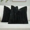Funda de cojín suave con rayas verticales al por mayor transfronteriza funda de almohada para sofá cama cabecera dormitorio oficina cojín lumbar de color liso en stock