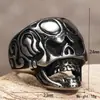 Anillo personalizado retro Cabeza de Fantasma Anillo retro gótico de calavera para hombre y mujer anillo para dedo índice Joyería de Halloween Venta directa transfronteriza