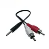 Cable de Audio de 3.5 mm a Doble 3.5 mm (Chapado en oro) Cable de Audio de 3.5 mm a Doble 3.5 mm Adaptador de 3.5 mm Chapado en Oro