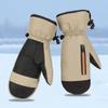 Luvas de Esqui Outdoor de Inverno para Homens e Mulheres, Forradas com Fleece e Espessadas, Luvas de Ciclismo de Algodão com Porta-Cartão, Transfronteiriço