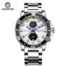 Nuevo Reloj para Hombre de Negocios, Reloj de Cuarzo Impermeable con Correa de Acero de Una Pieza, Reloj Luminoso Multifunción para Hombre, Reloj No Mecánico