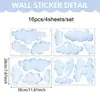 Pegatinas de Pared Azules con Nubes Estilo Ins Transfronterizas para Habitación Infantil de Niñas Dormitorio Pegatinas de PVC Autoadhesivas Decoración de Pared para Guardería