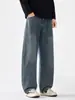 Pantalones de Hilo de Micro-Doblado Estilo Americano para Hombre Otoño Nuevo Holgados Caída Amplia Pierna Casual Largos para Hombre