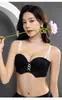 2024 Nuevo Estilo Francés Dulce Encaje Sin Tirantes Ropa Interior Pecho Pequeño Push-Up Vestido de Novia Sin Tirantes Sujetador Invisible Negro y Blanco
