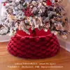 Falda para árbol de Navidad, Decoraciones de Navidad, Cubierta para base de árbol de Navidad, Falda para árbol de terciopelo con elfo de lentejuelas tridimensional, Estampado tridimensional