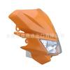 Modificado novo KLX off-road motocicleta fantasma face farol Ghost Face luz Capuz H4 lâmpada Ghost Face luz laranja