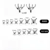 Base de brinco em liga de titânio F136 com ponta inferior, base oca de quatro garras, rosca interna, adequada para piercings labiais, piercings de sobrancelha e acessórios com incrustação de zircônia