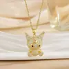 Venta Caliente Transfronteriza Collar Geométrico de Amor para Mujer Cobre Chapado en Oro Circonita Colgante Vintage Diseño de Nicho Cadena de Clavícula de Alta Calidad
