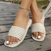 Sandalias planas versátiles de moda sin cordones antideslizantes estilo hada para el hogar para uso en exteriores 2025 Verano Nueva Moda