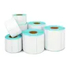 Papel térmico para etiquetas três-provas de logística de armazém, à prova de umidade, resistente ao desgaste, papel autoadesivo em branco, fornecido em massa diretamente da fábrica de origem