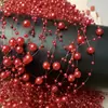 3+8 hilo de pesca de perlas de imitación hilo continuo color de cuenta cadena de borlas DIY accesorios para el cabello de novia cadena de cuentas para sostener flores material