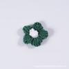 En stock venta al por mayor flor de pompón tejida a crochet hecha a mano flor de lana de algodón de leche coreana DIY accesorios para el cabello accesorios para la ropa