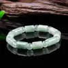 Pulseira Autêntica de Jade Grau A com Contas de Flor Flutuante Exclusivo Pingente de Jade para Homens e Mulheres Nova Joia com Pingente de Jade Atacado de Jade