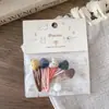 Lazo para el pelo de tela a cuadros para niños de principios de otoño, anillo para el pulgar lindo de estrella y corazón para niñas, accesorio para el pelo con pinza de presión totalmente cubierto para bebé