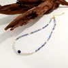 Collar Original de Piedra Natural de Nicho con Lapislázuli, Cuentas para Mujer, Perlas de Agua Dulce Naturales, Cristal de Fresa Verde, Diseño de Nicho