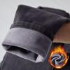 Jeans Slim Fit Cinza Fumaça com Forro de Lã Emagrecedor para Mulheres, Calças Skinny, Calças Apertadas Elásticas Quentes de Inverno de Cintura Alta