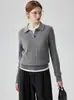 Suéter 100% lana para mujer, nueva colección otoño 2026, polo liso casual y minimalista, elegante suéter de punto trenzado