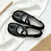 Zapatos de Ballet Planos con Dedos Separados para Mujer, Nuevos Zapatos Mary Jane de Cuero Suave Estilo Otoño, Zapatos Femeninos Franceses Retro de Boca Baja