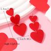 Pendientes acrílicos con forma de corazón para mujer, nuevos y modernos, con temperamento romántico, exquisitos y exagerados, ideales para fiestas y regalos.