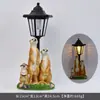 Decoración de Jardín de Suricata Transfronteriza Estatua de Animal para Césped Paisajismo de Patio Adornos Exteriores Artesanía con Luz Nocturna Solar