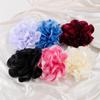 Broche de Flor Grande Exagerada de Tela de Satén Transfronterizo Europeo y Americano de Doble Uso Corsage de Rosa Pin de Broche con Clip de Pico de Pato