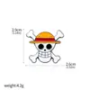 Mercancía de Anime Broches de One Piece: Luffy Sombrero de Paja, Zoro, Ace, Insignias de Barco Pirata